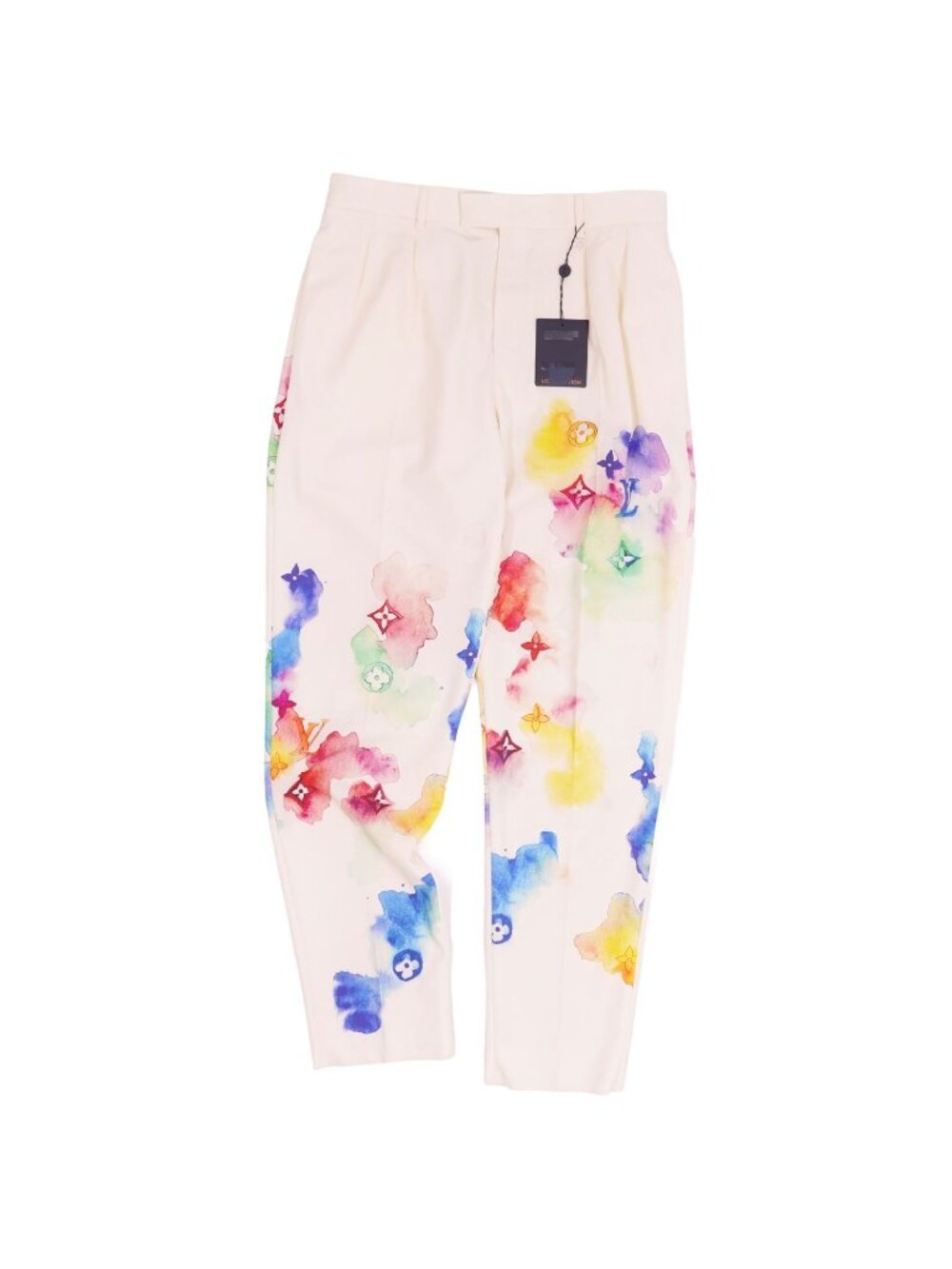 Louis Vuitton Virgil Era Pants Trousers Tailored Monogram Wool Multicolor 44